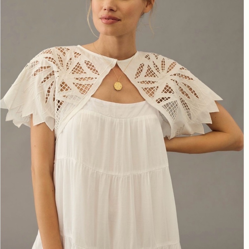 Coreylynn Carter White Lace Romantic Capelet